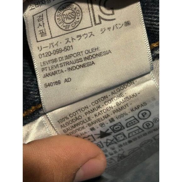 Levi’s 505 Medium Blue Regular Men's Red Tab Straight Jeans Size 40x32 - Picture 7 of 8